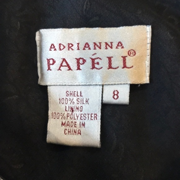 Vintage ADRIANNA PAPELL Beaded Silk Dress sz 8 - Picture 6 of 8